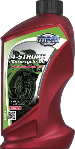 MPM 4-Stroke Motorcycle Oil 10W50 Premium Synthetic Ester (red) | 1 l