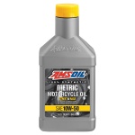 AMSOIL 10W50 100% Synthetic Metric Motorcycle Oil - Image 1