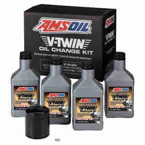 AMSOIL V-Twin Oil Change Kit (4 quarts + black filter)